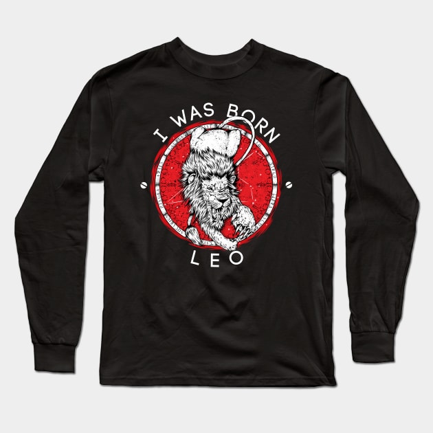 I was born Lion Long Sleeve T-Shirt by JORDYGRAPH